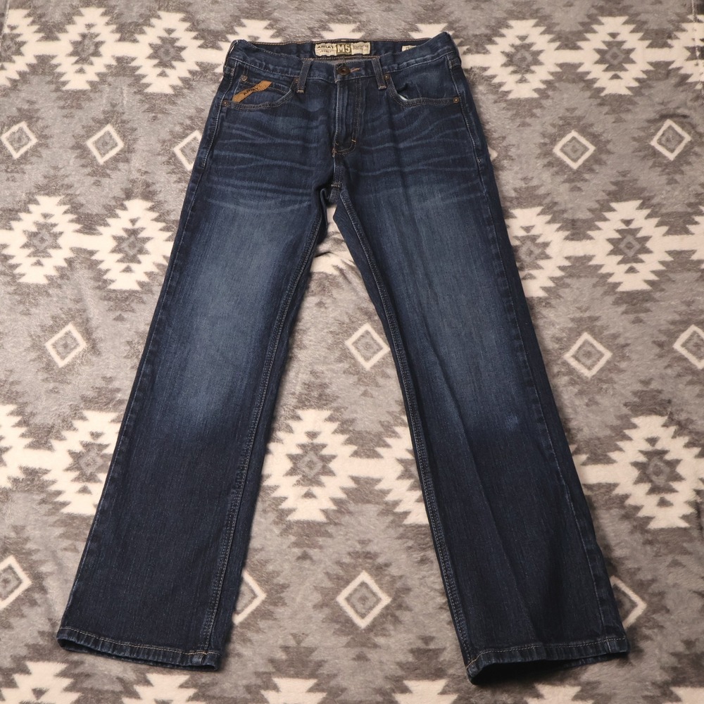 Ariat M5 Legacy Straight Fit Jeans 29/30 Dark Wash Denim Mens